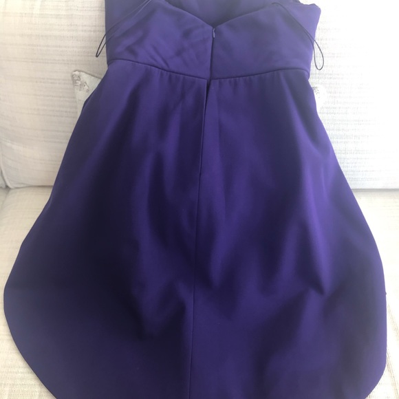 Marchesa Royal Purple Cocktail Dress 10 Runs Small - Picture 2 of 8